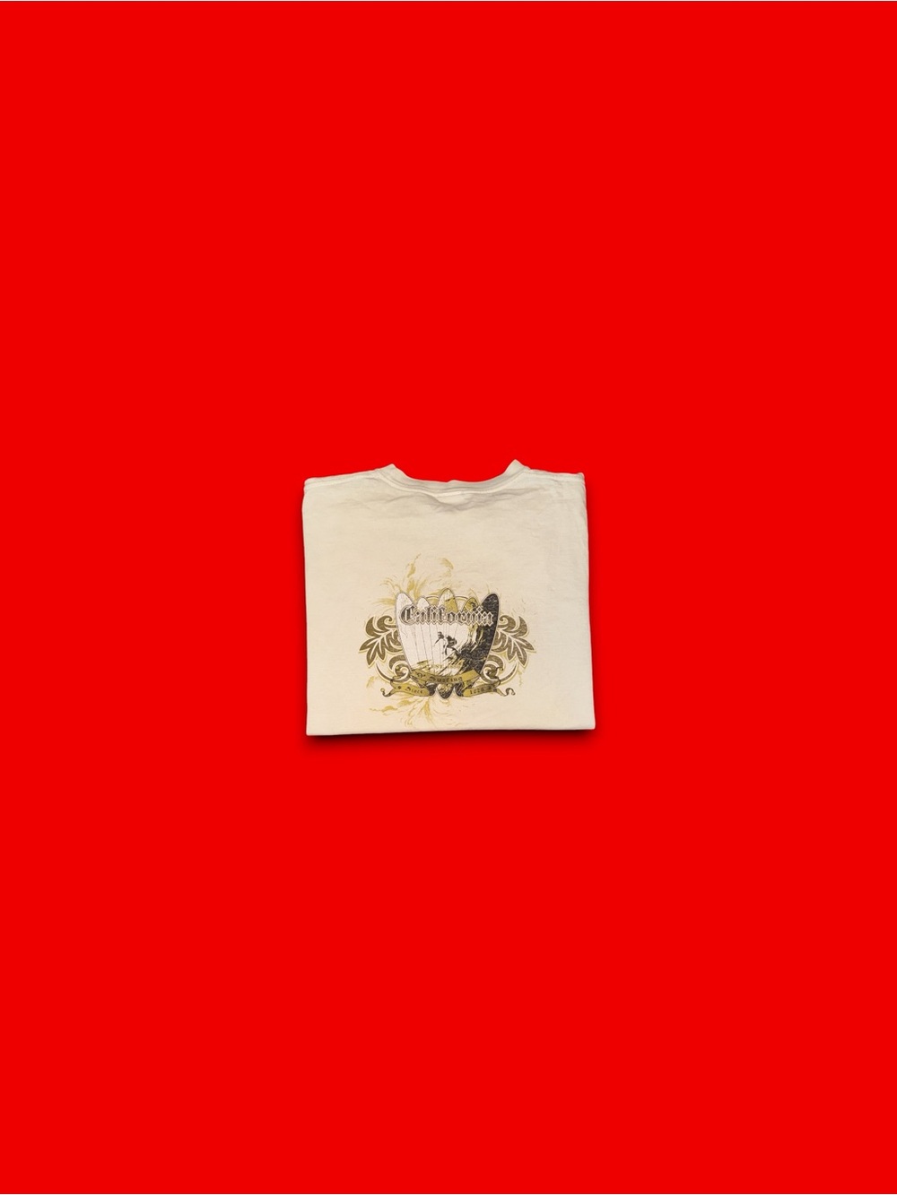 Vintage y2k California Surfing yazbek t-shirt beige men’s XL